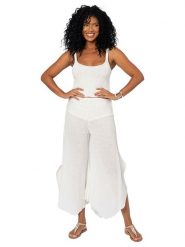 Aller Simplement Spodnie w kolorze białym rozmiar: 38/40. Białe spodnie materiałowe Aller Simplement, bez wzorów, z bawełny. Za 78.99 zł.