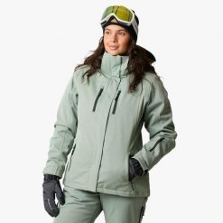 Kurtka narciarska Narciarstwo Damska Swedemount Cervinia Jacket W oddychająca. Zielone kurtki narciarskie SWEDEMOUNT, bez wzorów, bez kaptura, narciarskie. Za 599.99 zł.