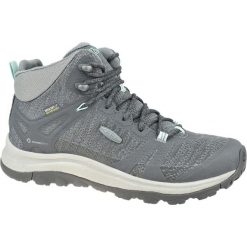 Buty trekkingowe damskie, Keen W Terradora II Mid WP. Szare trekkingi Keen, z materiału, trekkingowe. Za 399.99 zł.