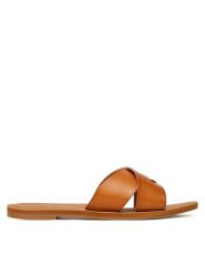 Roxy Klapki ARJL200847 Brązowy. Brązowe klapki Roxy, bez wzorów, ze skóry, bez obcasa. Za 119.99 zł.