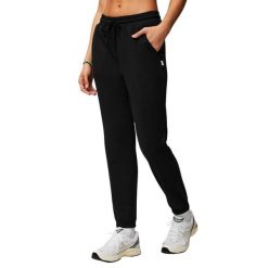 Damskie spodnie dresowe Fabletics Year Round Terry. Czarne spodnie dresowe FABLETICS, bez wzorów, z dresówki. Za 305.70 zł.