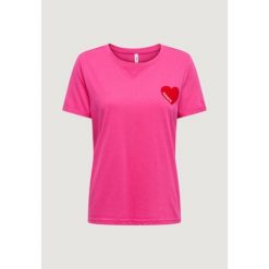 Koszulka crop top Kobieta ONLY Onlvica S/S Fold Up Velvet Top Box Ccjrs. Czerwone bluzki Only, s, bez wzorów, z bawełny, bez kołnierzyka, bez ramiączek. Za 132.80 zł.