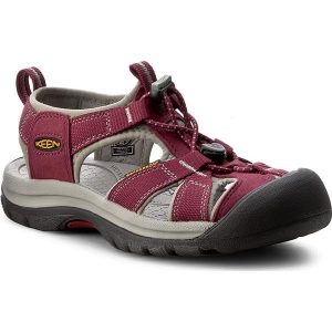 Sandały KEEN - Venice H2 1012238 Beet Red/Neutral Gray. Czerwone sandały Keen, bez wzorów, z materiału, sportowe, bez obcasa, bez zapięcia. W wyprzedaży za 289.00 zł.
