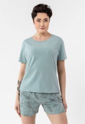 Piżama damska dwuczęściowa U-RAVA. Piżamy Volcano, bez wzorów, z bawełny, bez ramiączek. Za 99.99 zł.