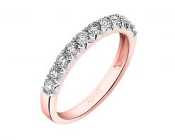 Pierścionek z różowego złota z brylantami - 0,50 ct - próba 585. Czerwone pierścionki Apart, z brylantem, złote. Za 4,990.00 zł.
