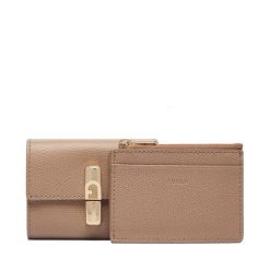 Portfel Furla. Brązowe portfele Furla, bez wzorów. Za 674.99 zł.