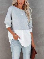 LA Angels Bluza w kolorze biało-szarym rozmiar: XL. Białe bluzy LA Angels, xl, bez wzorów, bez kaptura. Za 179.22 zł.