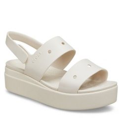 Sandały Crocs. Brązowe sandały Crocs, bez wzorów, bez obcasa, na płaskiej podeszwie, bez zapięcia. Za 259.99 zł.