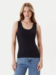United Colors Of Benetton Top 3GA2DH010 Czarny Slim Fit. Czarne topy United Colors of Benetton, xs, bez wzorów, z bawełny, bez kołnierzyka, bez ramiączek. Za 59.99 zł.