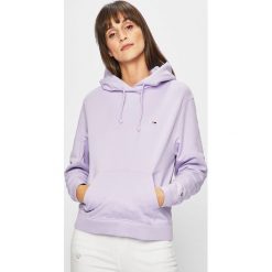 Tommy Jeans - Bluza. Niebieskie bluzy Tommy Jeans, l, bez wzorów, z bawełny, z kapturem. W wyprzedaży za 259.90 zł.