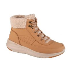 Buty zimowe damskie, On-The-Go Stellar - Alpine Adventure. Brązowe obuwie sportowe Skechers, na zimę, z materiału, za kostkę, bez zapięcia, trekkingowe. Za 461.00 zł.