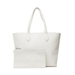 Torebka QUAZI. Białe shopper QUAZI, bez wzorów, bez dodatków. Za 178.99 zł.