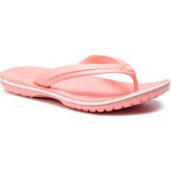 Japonki CROCS - Crocband Flip 11033 Melon/White. Czerwone klapki Crocs, bez wzorów, z materiału, bez obcasa. W wyprzedaży za 99.00 zł.