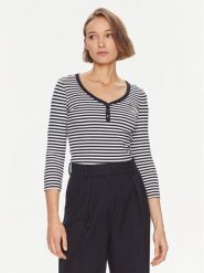 Tommy Hilfiger Bluzka WW0WW41995 Granatowy Slim Fit. Niebieskie bluzki TOMMY HILFIGER, l, bez wzorów, z wiskozy, bez kołnierzyka, bez ramiączek. Za 219.99 zł.