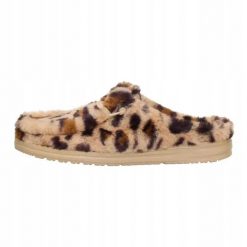 HeyDude Damskie Kapcie Wendy Slipper Leo Fur. Brązowe obuwie domowe Hey Dude, bez wzorów, z materiału, bez zapięcia. Za 299.00 zł.
