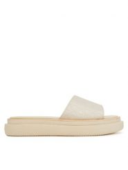 Calvin Klein Klapki Flatform Slide Jacq HW0HW02461 Écru. Klapki Calvin Klein, bez wzorów, z materiału, bez obcasa. Za 259.99 zł.