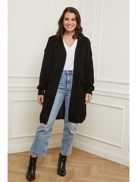 Curvy Lady Kardigan w kolorze czarnym rozmiar: 44/46. Czarne kardigany Curvy Lady, bez wzorów. Za 139.87 zł.