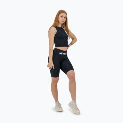Top treningowy damski NEBBIA Snatched. Czarne topy Nebbia, bez wzorów, bez kołnierzyka, bez ramiączek. Za 88.99 zł.