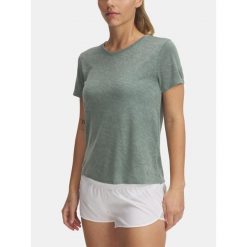 Koszulka Damska Sportowa Under Armour Launch Camo Shortsleeve. Zielone koszulki sportowe Under Armour, bez wzorów, bez ramiączek, do biegania. Za 149.99 zł.