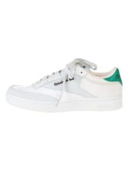 Reebok Skórzane sneakersy "Club C" w kolorze biało-kremowo-zielonym rozmiar: 39. Białe trampki Reebok, bez wzorów, bez zapięcia. Za 284.95 zł.
