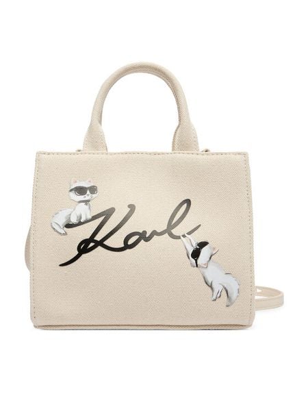 KARL LAGERFELD Torebka B1W50094 Beżowy. Brązowe torebki klasyczne KARL LAGERFELD, bez wzorów, z materiału, bez dodatków. Za 429.99 zł.
