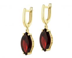 Złote kolczyki z granatami. Żółte kolczyki Apart, z granatem, złote. Za 2,859.00 zł.