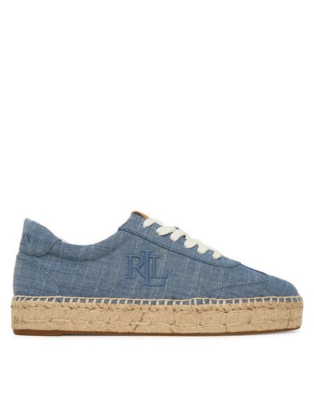 LAUREN RALPH LAUREN Espadryle 802P10497001 Niebieski. Niebieskie espadryle Lauren Ralph Lauren, bez wzorów, z materiału, bez obcasa, bez zapięcia. Za 461.99 zł.