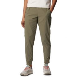 Spodnie turystyczne damskie Columbia Leslie Falls Jogger. Zielone spodnie sportowe Columbia, l, bez wzorów, z elastanu, trekkingowe. Za 402.00 zł.
