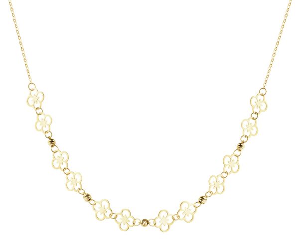 Złoty naszyjnik - kwiaty. Żółte naszyjniki Apart, złote. Za 899.00 zł.