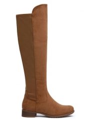 Foreverfolie Kozaki w kolorze karmelowym rozmiar: 39. Brązowe kozaki Foreverfolie, na zimę, bez obcasa, bez zapięcia. Za 160.45 zł.