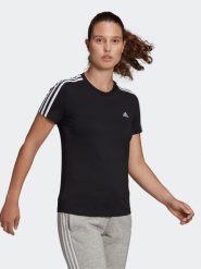 Adidas Koszulka w kolorze czarnym rozmiar: M. Czarne bluzki Adidas, m, bez wzorów, z bawełny, bez kołnierzyka, bez ramiączek. Za 125.85 zł.