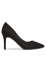 DeeZee Szpilki IV-DBC Czarny. Czarne szpilki DeeZee, bez wzorów, z materiału, bez obcasa, na szpilce, bez zapięcia. Za 119.99 zł.