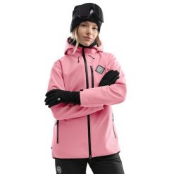 Kurtka snowboardowa damska W2-W Lollipop. Czerwone kurtki sportowe SIROKO, xs, bez wzorów, z softshellu, bez kaptura, narciarskie. W wyprzedaży za 379.00 zł.