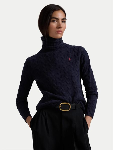 Polo Ralph Lauren Golf 211888686007 Granatowy Regular Fit. Niebieskie golfy Polo Ralph Lauren, xxs, bez wzorów, z wełny, bez ramiączek. Za 839.99 zł.