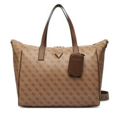 Torba weekendowa Guess. Brązowe torby podróżne Guess, z aplikacjami. Za 759.99 zł.