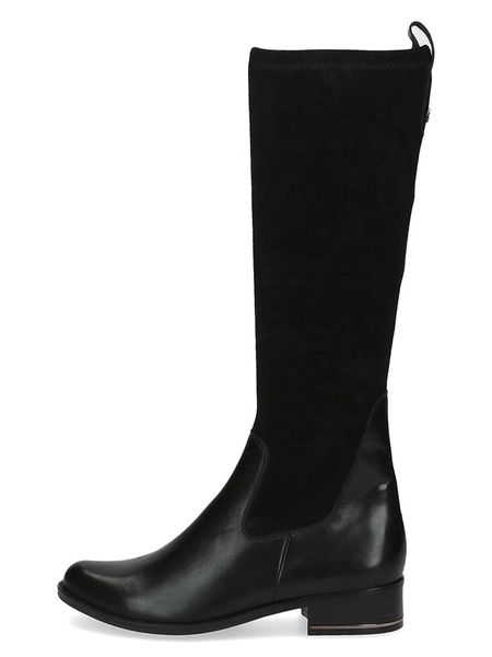 Caprice Kozaki w kolorze czarnym rozmiar: 41. Czarne kozaki Caprice, na zimę, z materiału, bez obcasa, na obcasie, bez zapięcia. Za 294.97 zł.