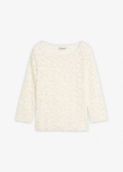 Taliowana bluzka z koronki. Białe bluzki bonprix, bez wzorów, z koronki, eleganckie, bez kołnierzyka, bez ramiączek. Za 79.99 zł.