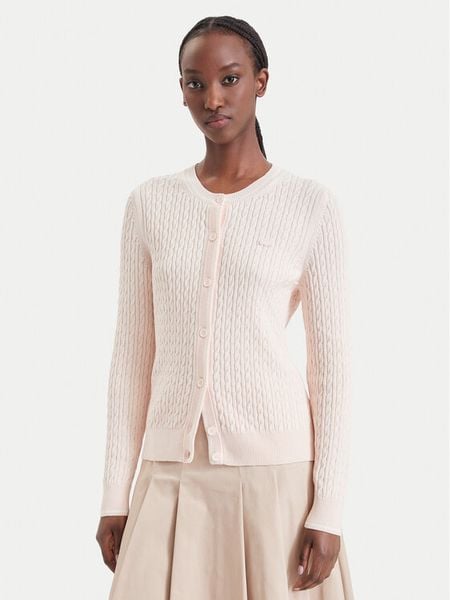 Lacoste Kardigan AF9872 Różowy jasny Regular Fit. Czerwone kardigany Lacoste, bez wzorów, z bawełny. Za 814.99 zł.