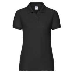 Koszulka Polo Damska 65/35. Czarne koszulki polo FRUIT OF THE LOOM, xl, bez wzorów, bez kołnierzyka, bez ramiączek. Za 63.99 zł.