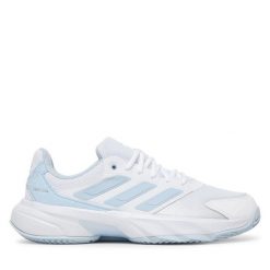 Buty do tenisa adidas. Białe obuwie sportowe Adidas, bez zapięcia, tenisowe. Za 399.99 zł.