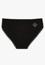 Czarne Bawełniane Majtki Figi Pillima. Czarne figi Born2be, s, bez wzorów, z bawełny. Za 4.99 zł.