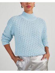 Milan Kiss Sweter w kolorze błękitnym rozmiar: L. Niebieskie swetry Milan Kiss, l, bez wzorów, bez ramiączek. Za 158.10 zł.