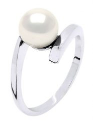 ATELIERS SAINT GERMAIN Srebrny pierścionek z perłą rozmiar: 62. Białe pierścionki ATELIERS SAINT GERMAIN, z perłą, srebrne. Za 391.99 zł.