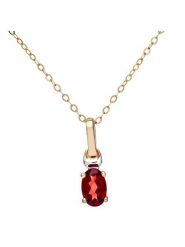 Revoni Złoty naszyjnik z diamentową zawieszką - 46 cm rozmiar: onesize. Żółte naszyjniki Revoni, z granatem, złote. Za 761.99 zł.