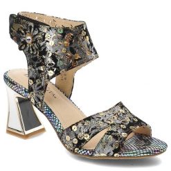 Czarne Sandały Laura Vita Stylowe Damskie Buty. Czarne sandały Laura Vita, bez wzorów, ze skóry, eleganckie, bez obcasa, na obcasie, bez zapięcia. Za 349.00 zł.