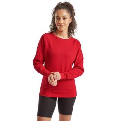 Lekka Bluza Raglanowa Dla Kobiet. Czerwone bluzy FRUIT OF THE LOOM, xs, bez wzorów, bez kaptura. Za 85.99 zł.