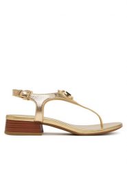 MICHAEL Michael Kors Sandały Mckenzie 40T6MZFS1M Złoty. Żółte sandały MICHAEL Michael Kors, bez wzorów, ze skóry, bez obcasa, na płaskiej podeszwie, bez zapięcia. Za 719.99 zł.