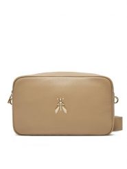 Patrizia Pepe Torebka 8B0218/L001-B732 Beżowy. Brązowe listonoszki Patrizia Pepe, bez wzorów, ze skóry, bez dodatków. Za 559.99 zł.