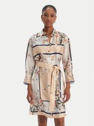 Liu Jo Sukienka koszulowa WA6507 T2555 Beżowy Regular Fit. Brązowe sukienki Liu Jo, bez wzorów, z syntetyku, bez kołnierzyka, bez ramiączek, koszulowe. Za 729.99 zł.