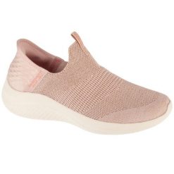 Buty sportowe Sneakersy damskie, Slip-Ins Ultra Flex 3.0 - Glitter Me. Czerwone obuwie sportowe Skechers, bez zapięcia, trekkingowe, Skechers Sport. Za 379.99 zł.